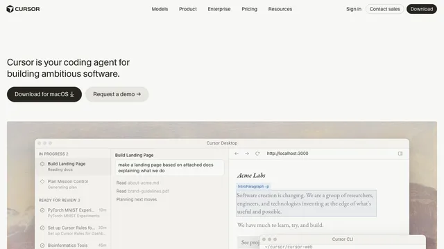 Cursor screenshot
