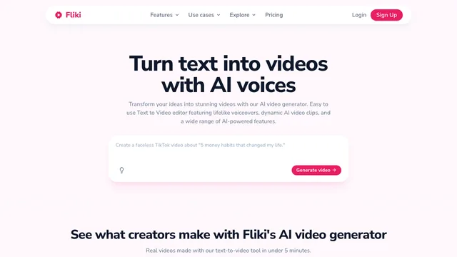 Fliki screenshot
