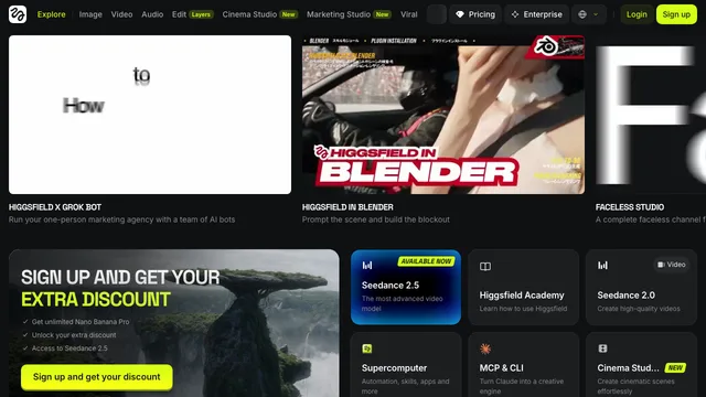 Higgsfield screenshot