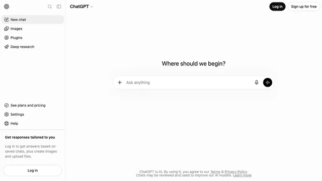 ChatGPT screenshot