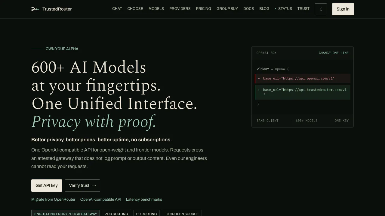 TrustedRouter screenshot