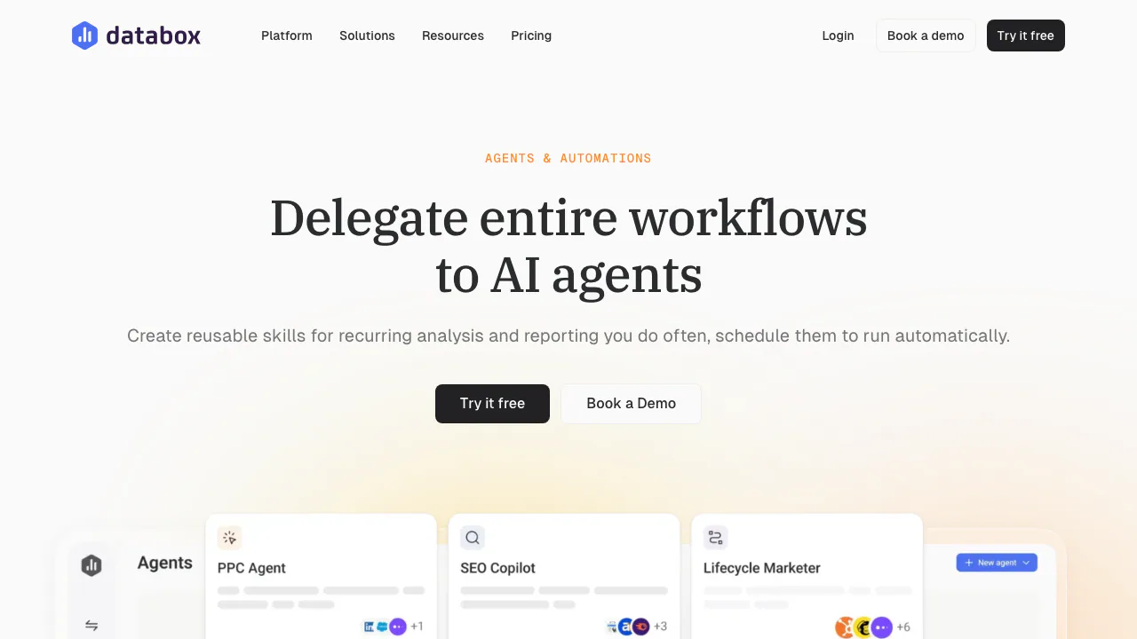 Databox Agents & Automations screenshot