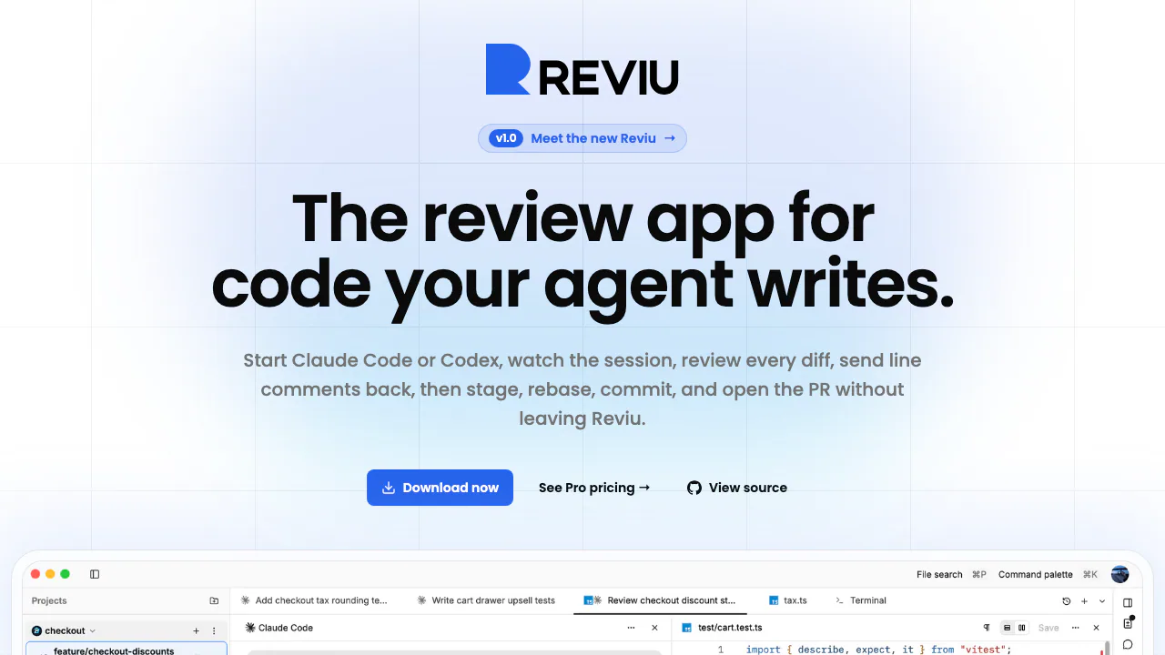 Reviu screenshot