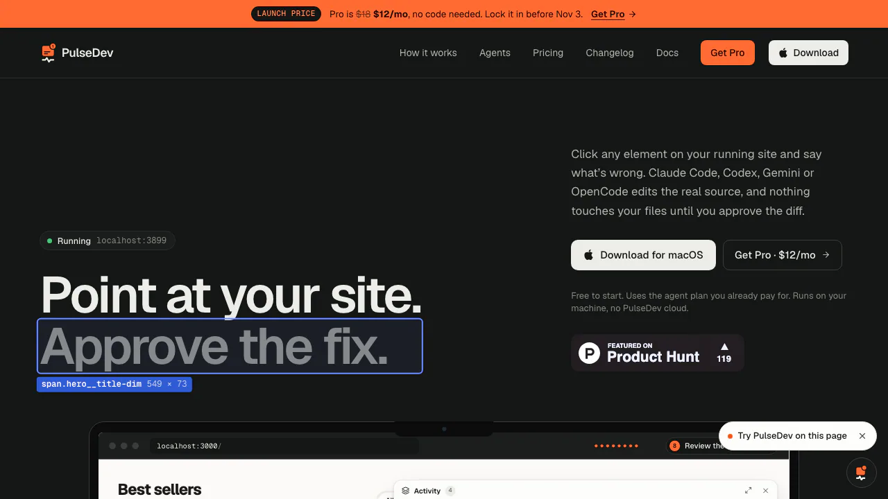 PulseDev screenshot
