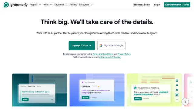 Grammarly screenshot