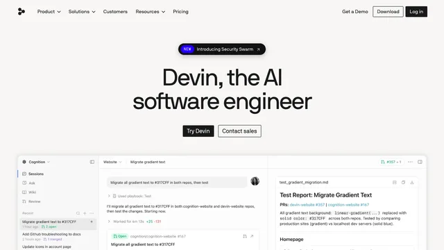 Devin screenshot