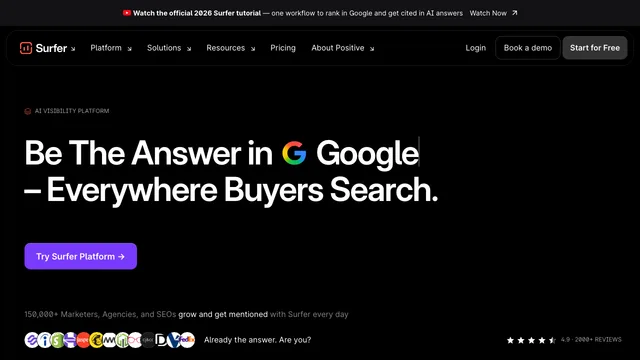 Surfer SEO screenshot