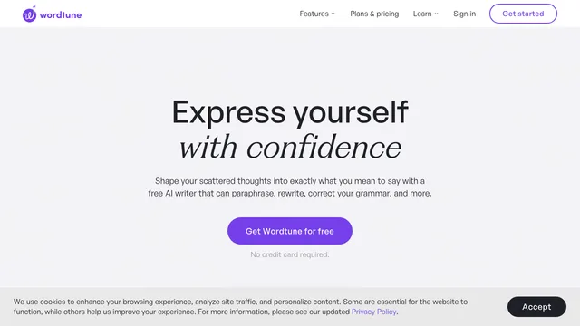 Wordtune screenshot