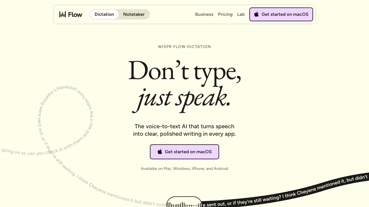 Wispr Flow screenshot